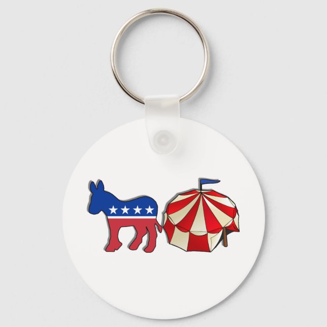Democrat Donkey Circus Keychain (Front)