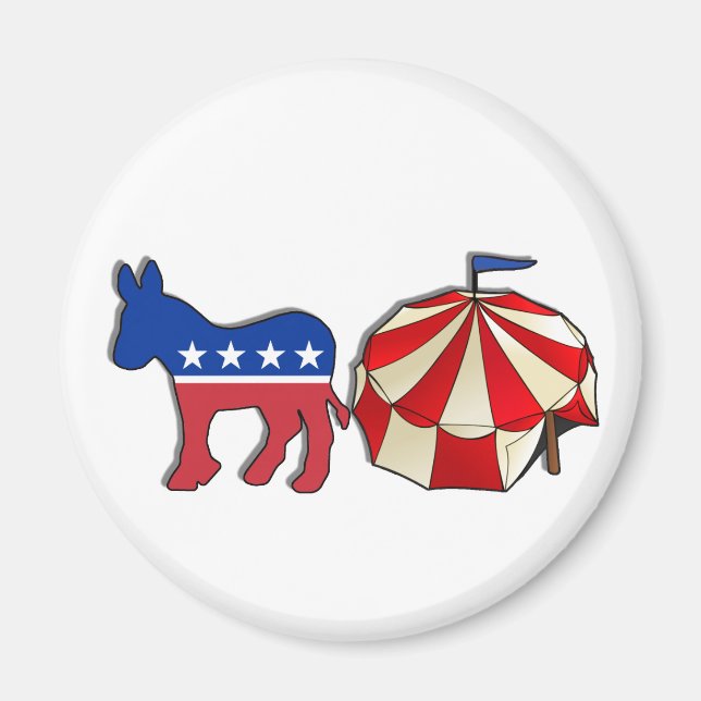 Democrat Donkey Circus Magnet (Front)
