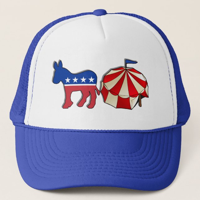 Democrat Donkey Circus Trucker Hat (Front)