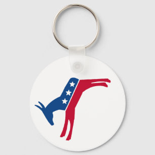 Democrat Donkey Keychain