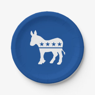 Democrat Donkey Personalize Paper Plate