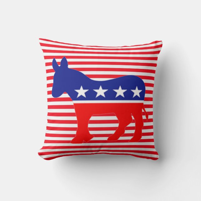 democrat donkey pillow (Front)