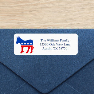 Democrat Donkey Political Party Return Address