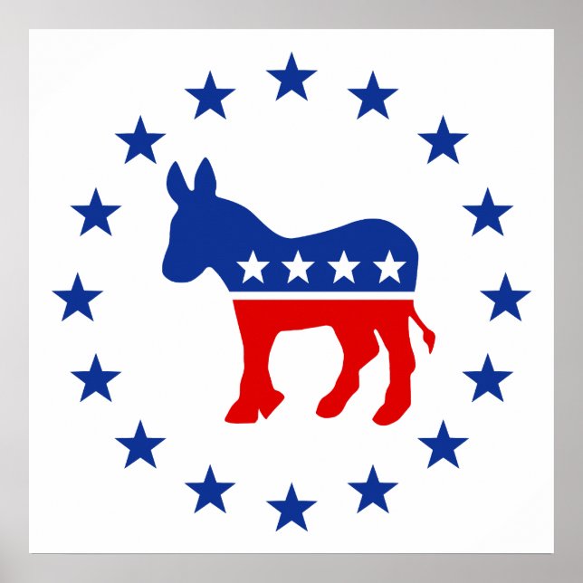 Democrat Donkey Poster (Front)