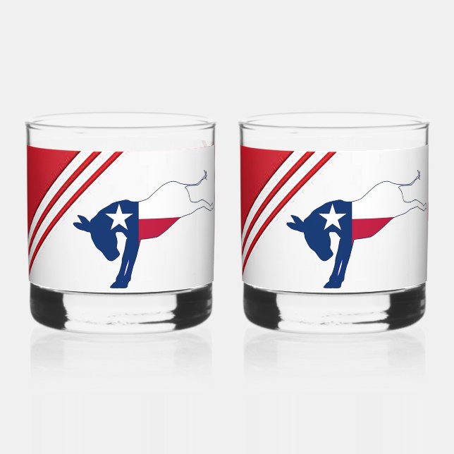 Democrat Donkey Rock Glass (Front)