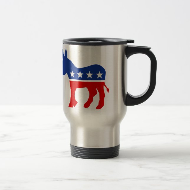 Democrat Donkey Travel Mug (Right)