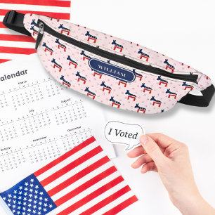 Democrat Donkeys Pattern National Stars Custom Fanny Pack