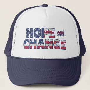 Democrat Hope and ChangeAmerican Flag Baseball Cap