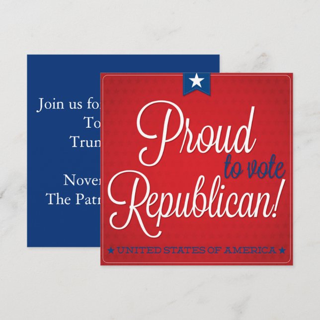 Democrat Invitation (Front/Back)