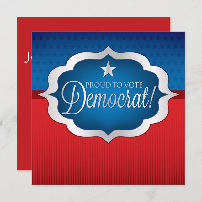Democrat Invitation (Front/Back)