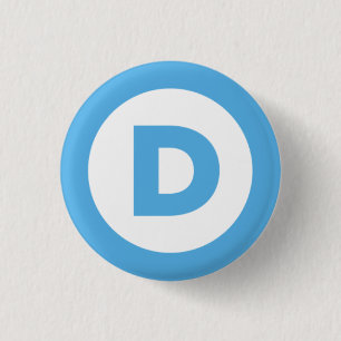 Democrat Logo 1 Inch Round Button