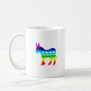 Democrat Original Donkey Rainbow Coffee Mug
