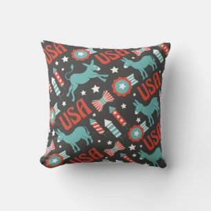 Democrat Party USA Throw Pillow