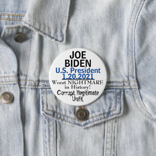 Democrat President Biden Nightmare 3 Inch Round Button