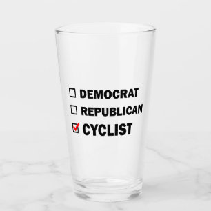 Democrat Republican Cyclist Glass