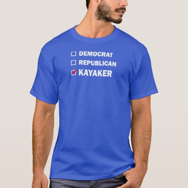 Democrat Republican Kayaker T-Shirt (Front)