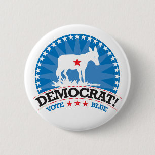 Democrat! Vote Blue! 2 Inch Round Button