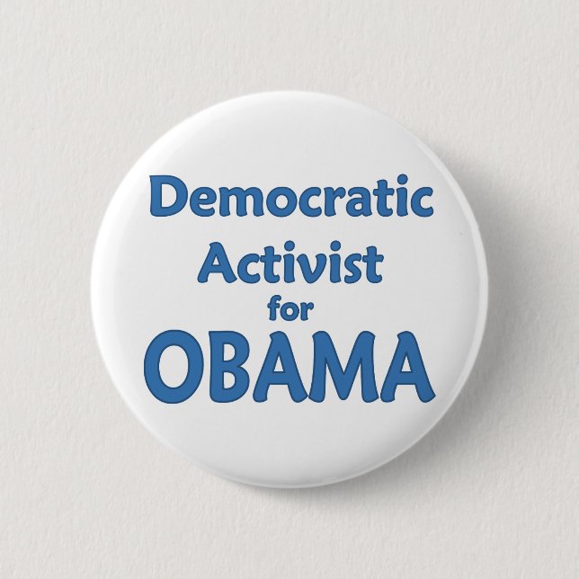 Democratic Activist for Obama 2 Inch Round Button (Front)