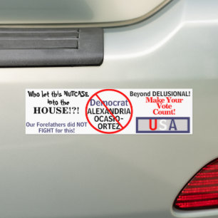 Democratic Alexandria Ocasio-Cortez EDIT Name Bumper Sticker