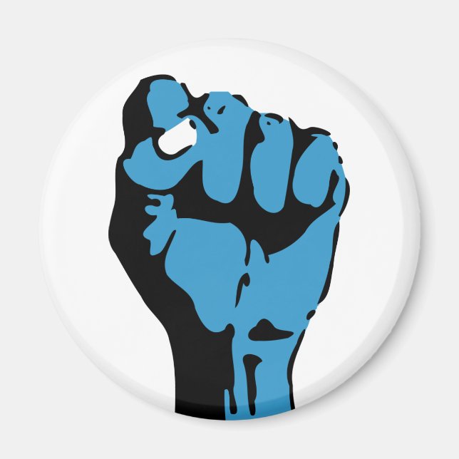 democratic blueblooded fist magnet (Front)