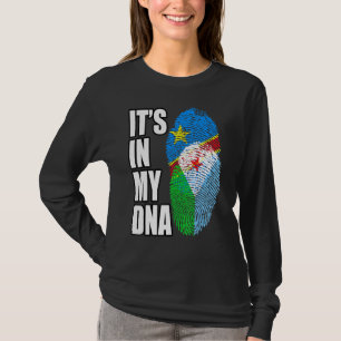 Democratic Congolese And Djiboutian Mix DNA Flag H T-Shirt