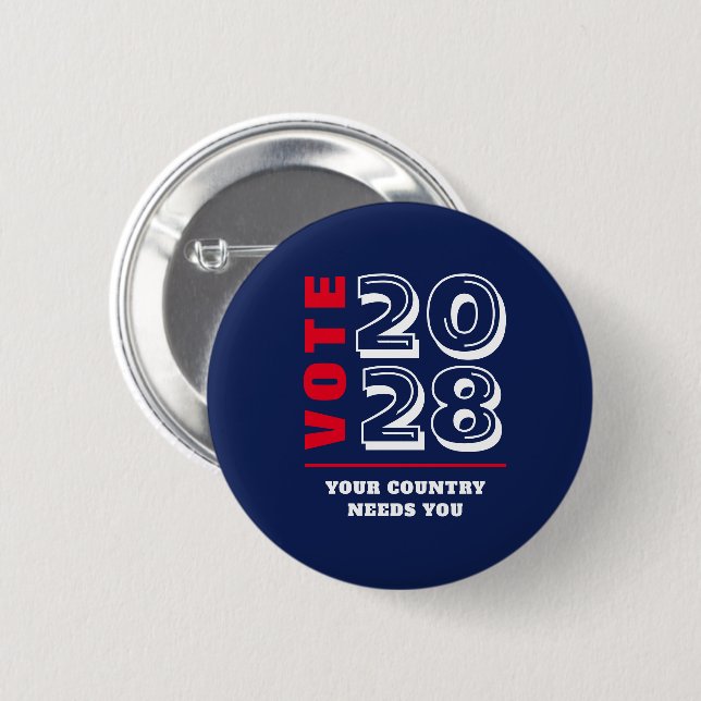 Democratic Conservative Republican Election Voter 2 Inch Round Button (Front & Back)