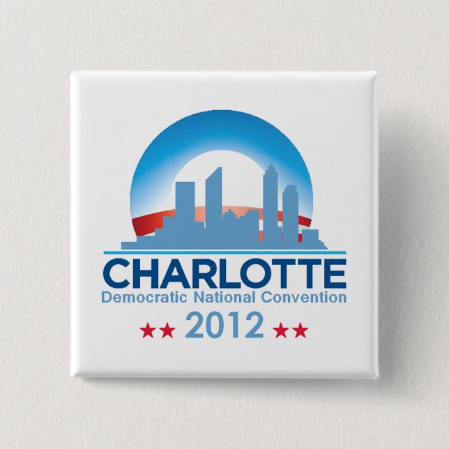 Democratic Convention 2 Inch Square Button (Front)