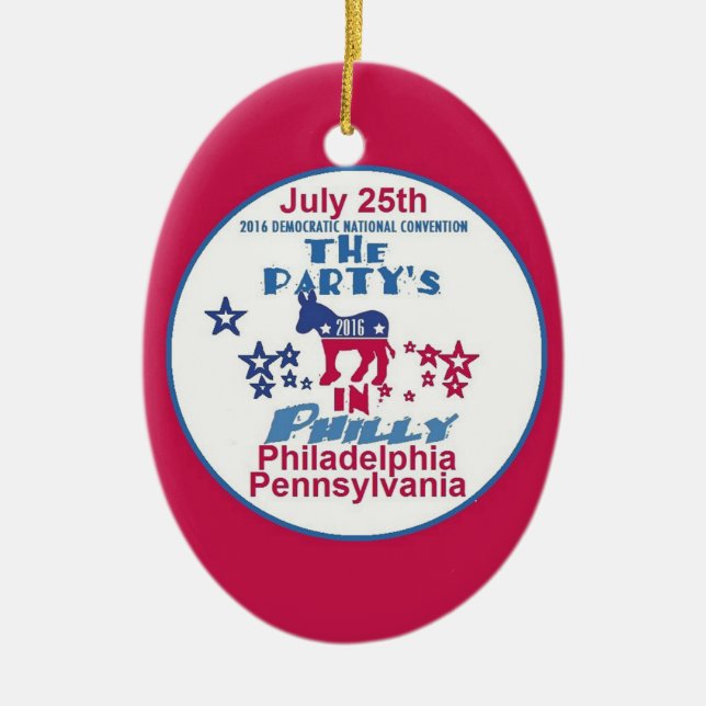 Democratic Convention Ceramic Ornament (Front)