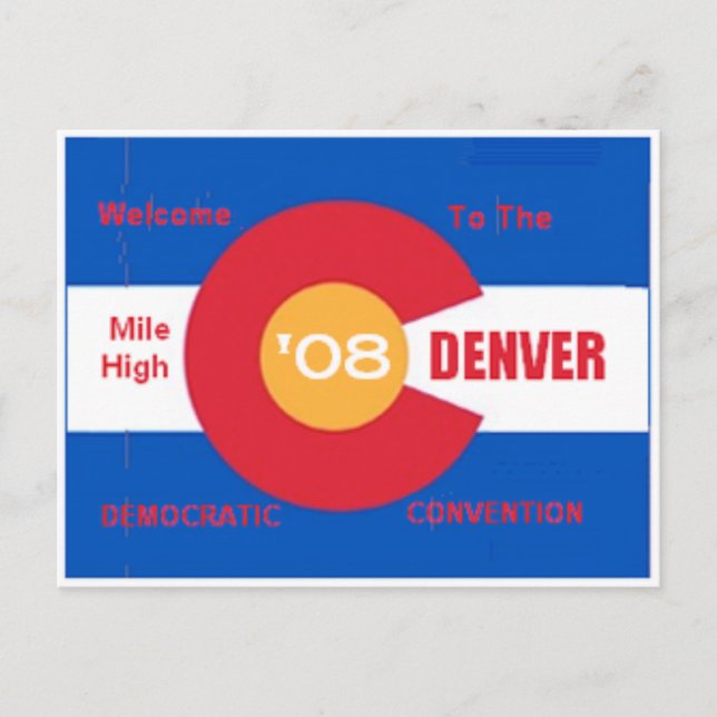 Democratic Convention Postcard Denver DNC (Front)