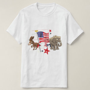 Democratic Donkey and Republican Elephant T-Shirt