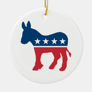 Democratic Donkey Ceramic Ornament