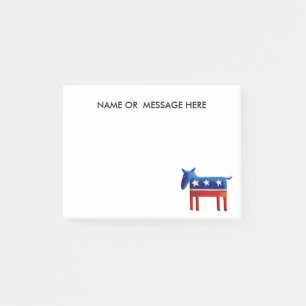 Democratic Donkey Custom Name Or Message Post-it Notes