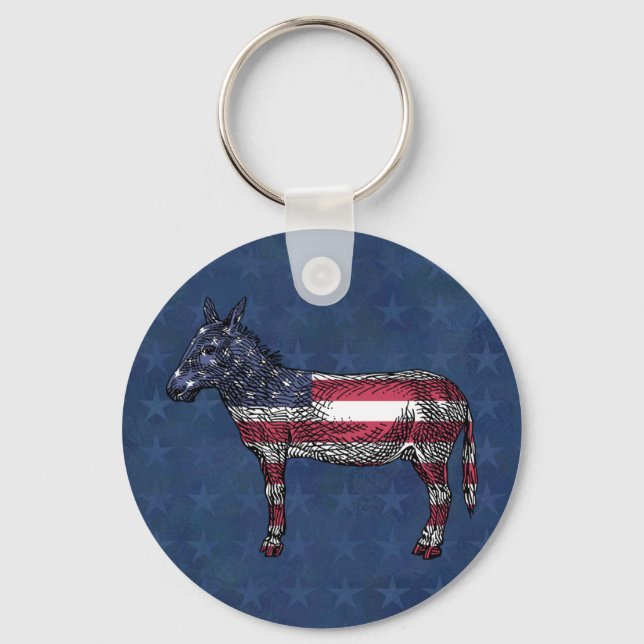 Democratic Donkey Keychain (Front)