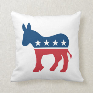 Democratic Donkey Throw Pillow