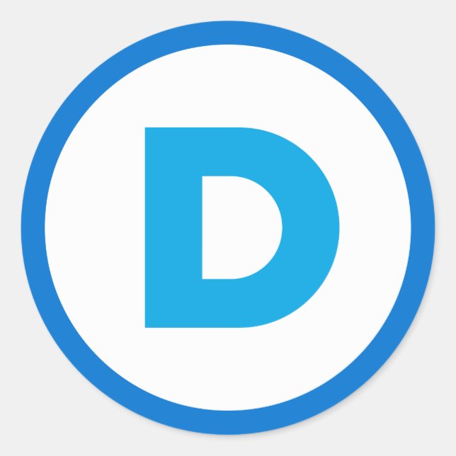 Democratic logo Sticker (Front)