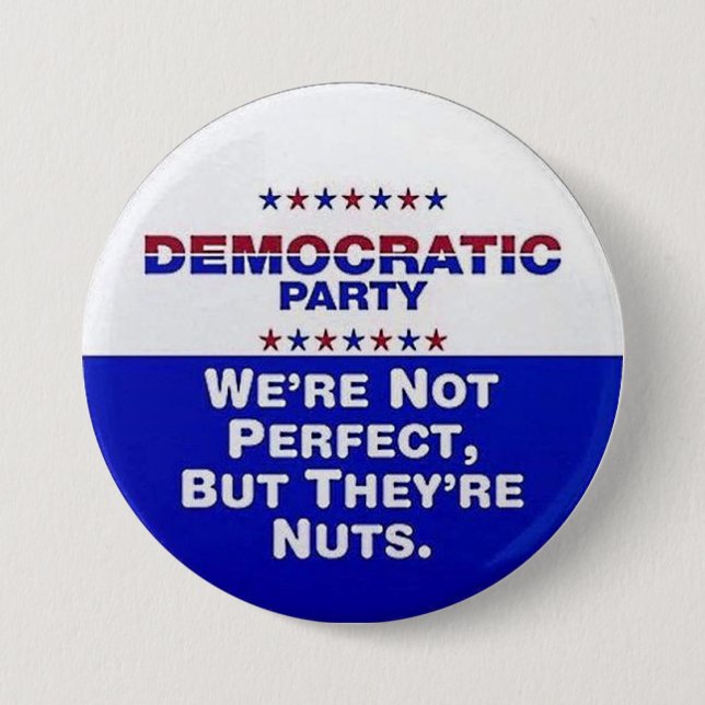 Democratic Party 3 Inch Round Button (Front)