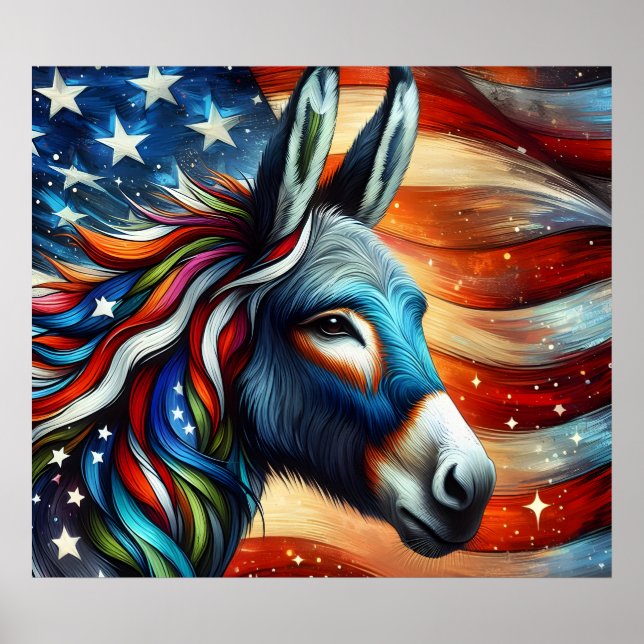 Democratic Party Donkey Poster (Front)