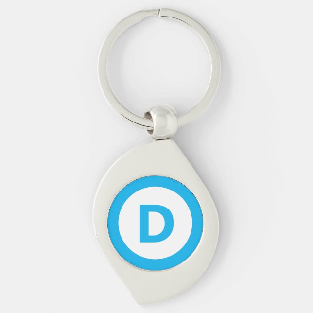 Democratic party logo keychain (Front)