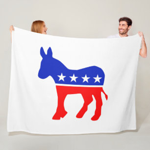 Democratic Party Political Emblem (Donkey) Fleece Blanket