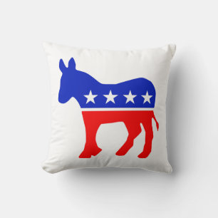Democratic Party Political Emblem (Donkey) Throw Pillow