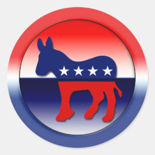 Democratic Party Symbol Classic Round Sticker