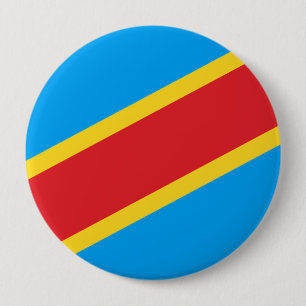 Democratic Republic of Congo 4 Inch Round Button