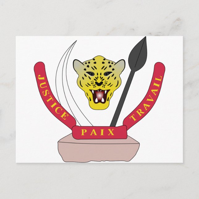 Democratic Republic of Congo coat of arms Postcard (Front)