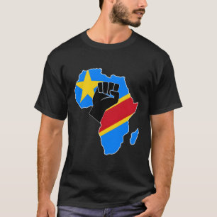Democratic Republic Of Congo Drc Rdc Flag Pride Af T-Shirt