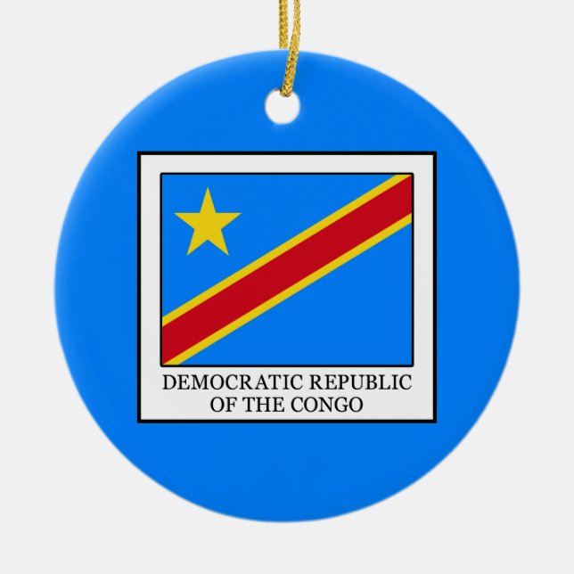 Democratic Republic of the Congo Ceramic Ornament (Front)