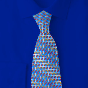 Democratic Republic of the Congo Flag Brick Patter Tie