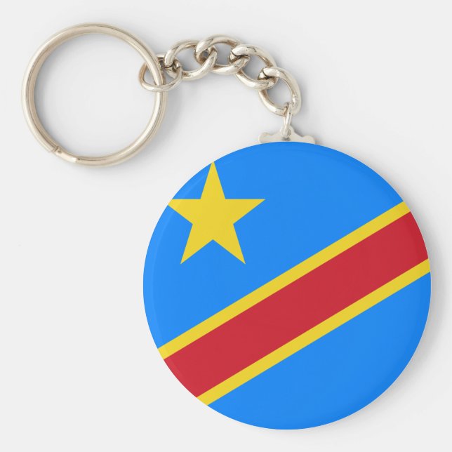 Democratic Republic of the Congo Flag Keychain (Front)