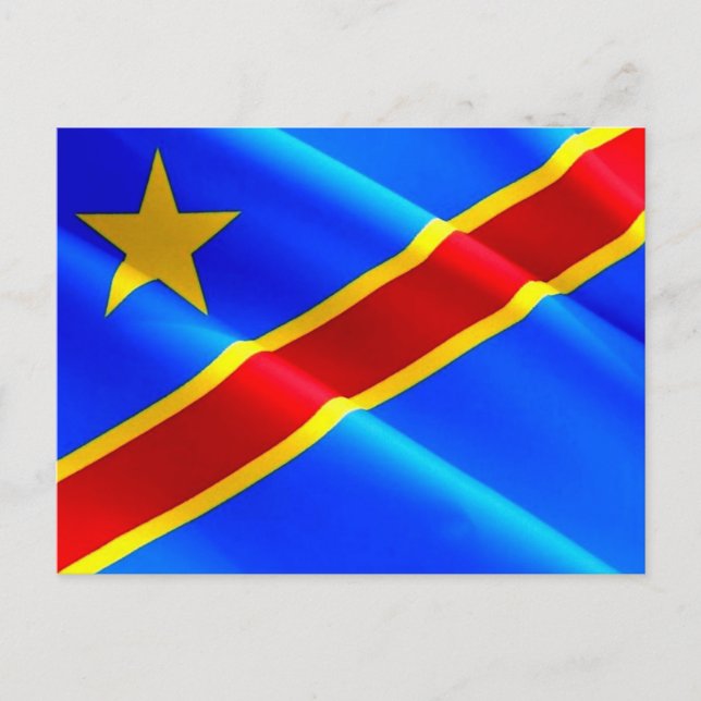 Democratic Republic of the Congo - Flag Waving - Postcard (Front)