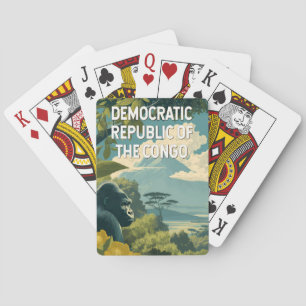 Democratic Republic of the Congo Illustration Playing Cards
