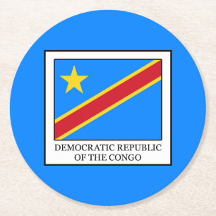 Democratic Republic of the Congo Round Paper Coaster